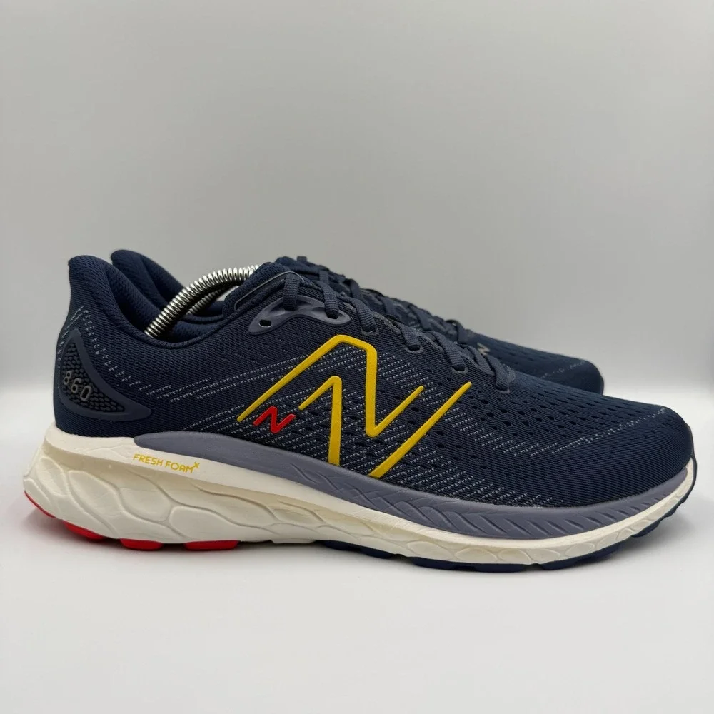 New Balance Fresh Foam X 860 V13 Men's Size‎ 12 Blue White Yellow Running Shoes